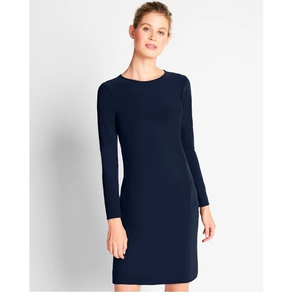 NWT Of Mercer Morgan Long Sleeve Dress‎ in Navy Blue 2 - Picture 1 of 10